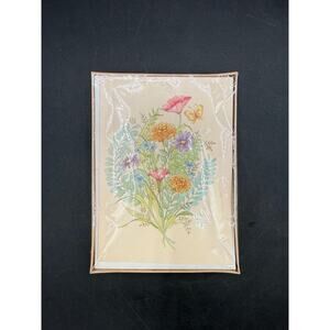 Vintage floral boxed note cards - 10 notes sealed - unopened/ unused